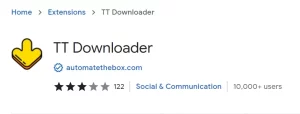 Ekstensi TT Downloader Google Chrome