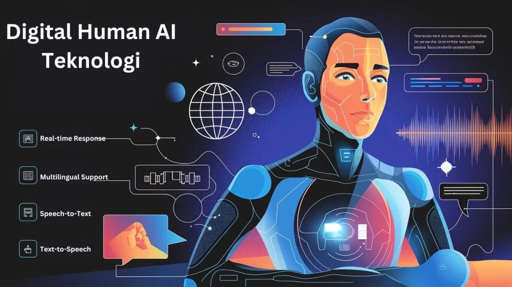 ilustrasi fitur-fitur utama pada digital human ai