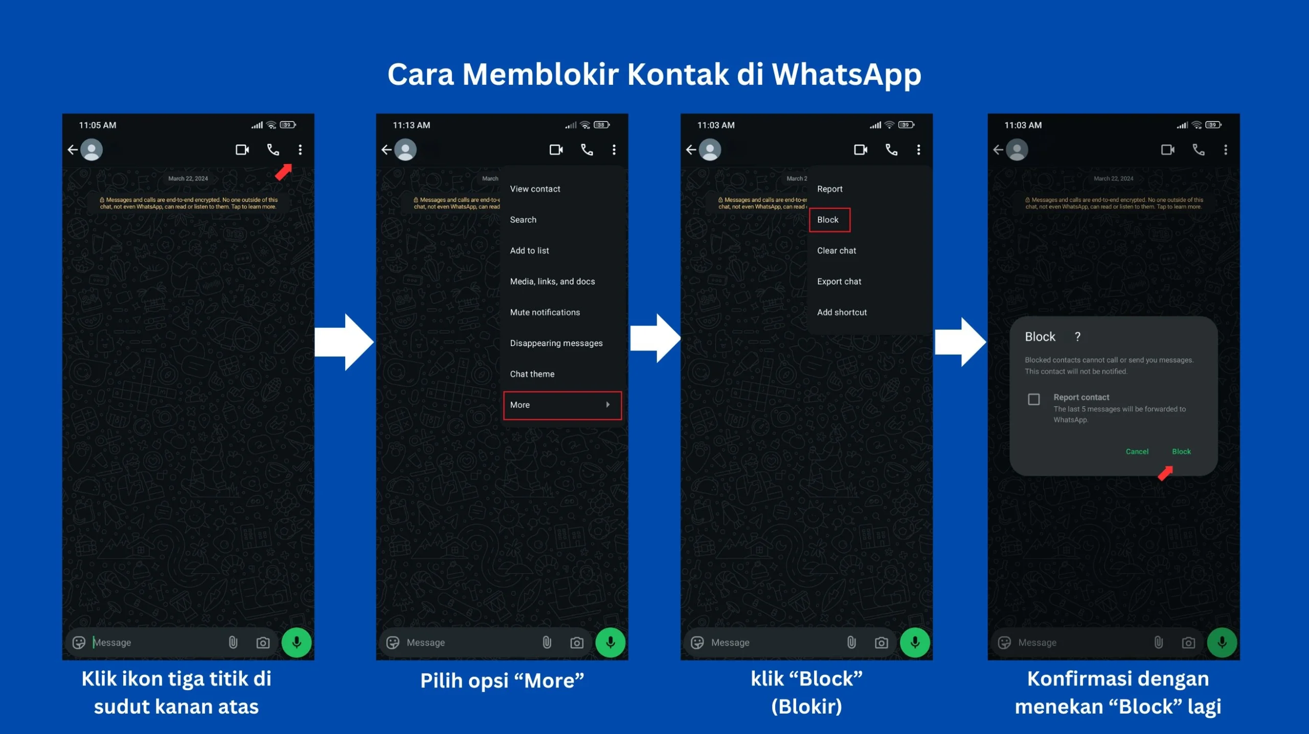 cara blokir kontak di whatsapp