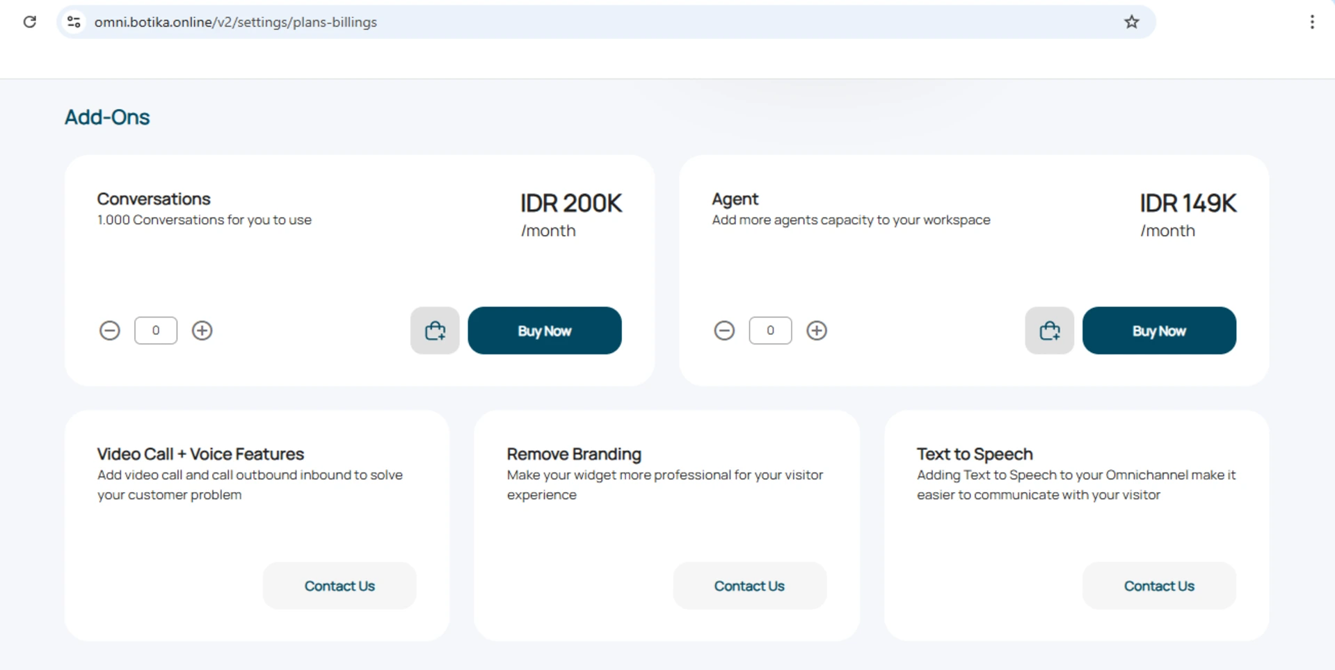 Add-Ons yang ada di Omnibotika V2