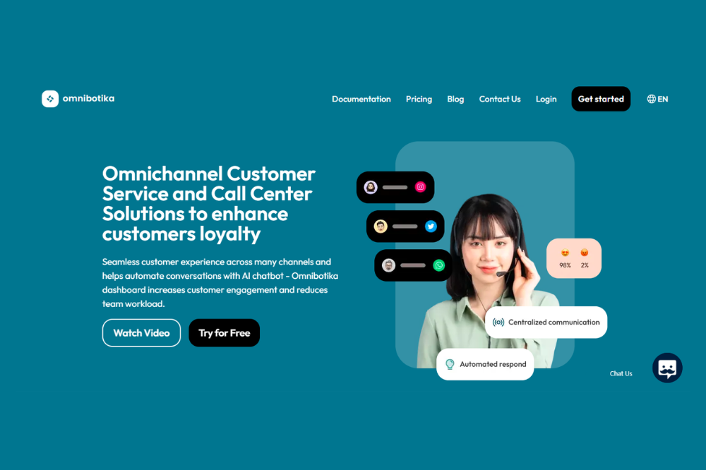 Omnibotika yang memudahkan customer service mengelola tiket pelanggan di seluruh channel