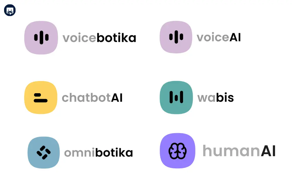 Beberapa logo produk Botika yang siap bantu bisnis Anda menerapkan AI