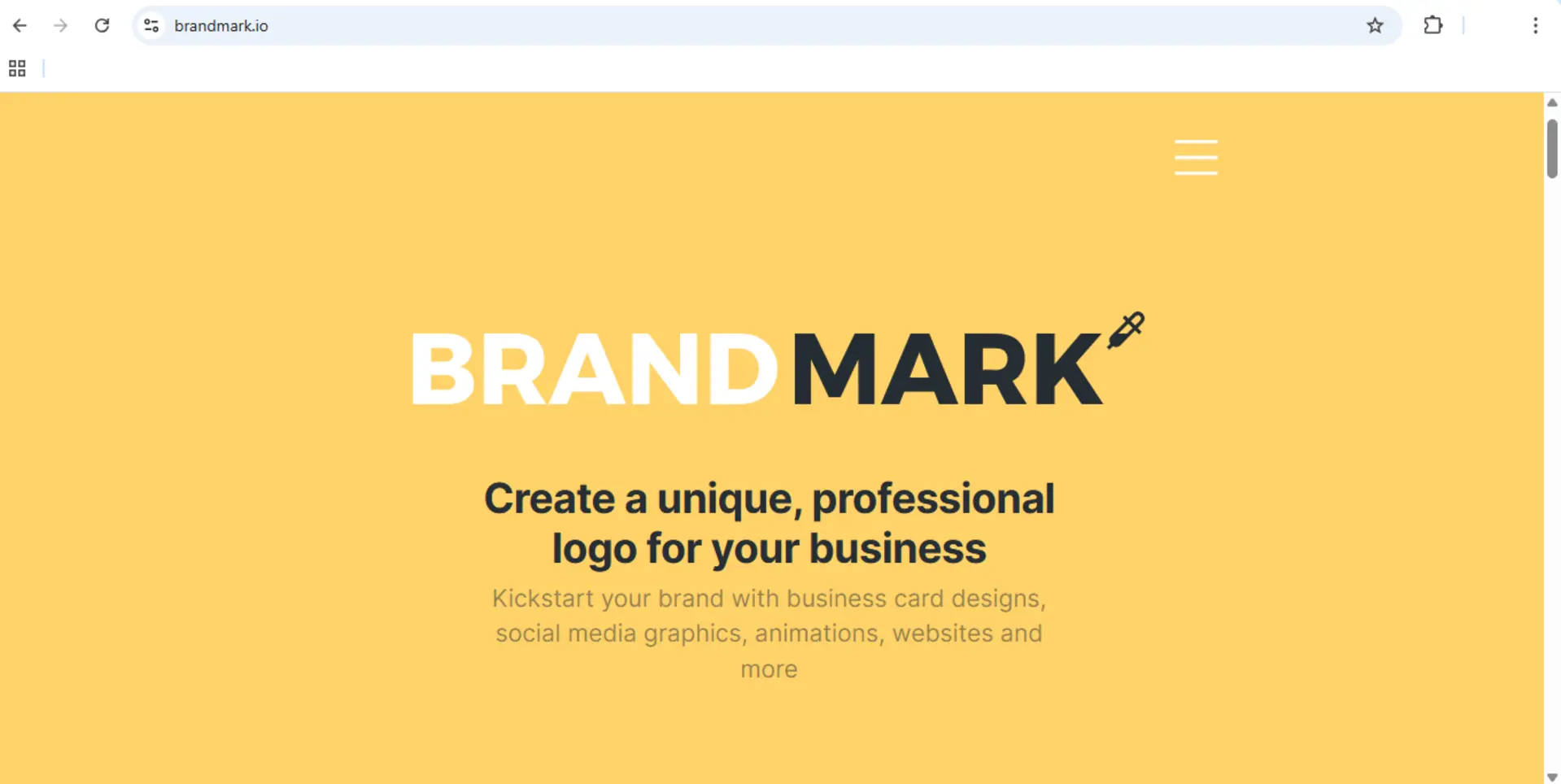 Beranda Brandmark dengan contoh desain logo dan alat AI untuk desain grafis bagi desainer